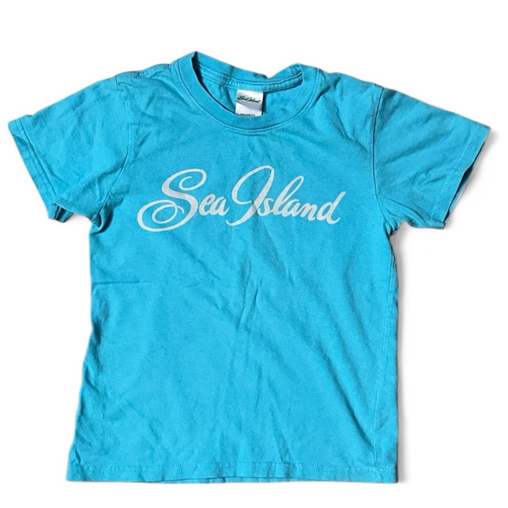 Sea Island Turquoise Blue T-shirt Youth XS Sea Island Brand